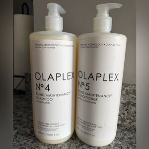 OLAPLEX No.4 AND No.5 BOND MAINTENANCE DUO JUMBO 1L WITH PUMPS NEW NEVER USED